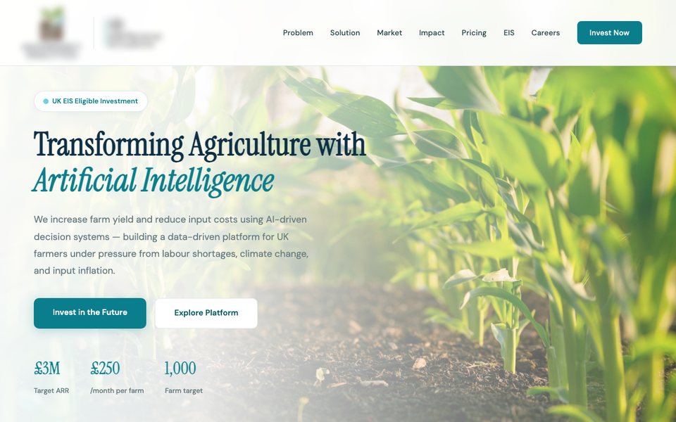 AI-Powered Agricultural Intelligence Platform web screen