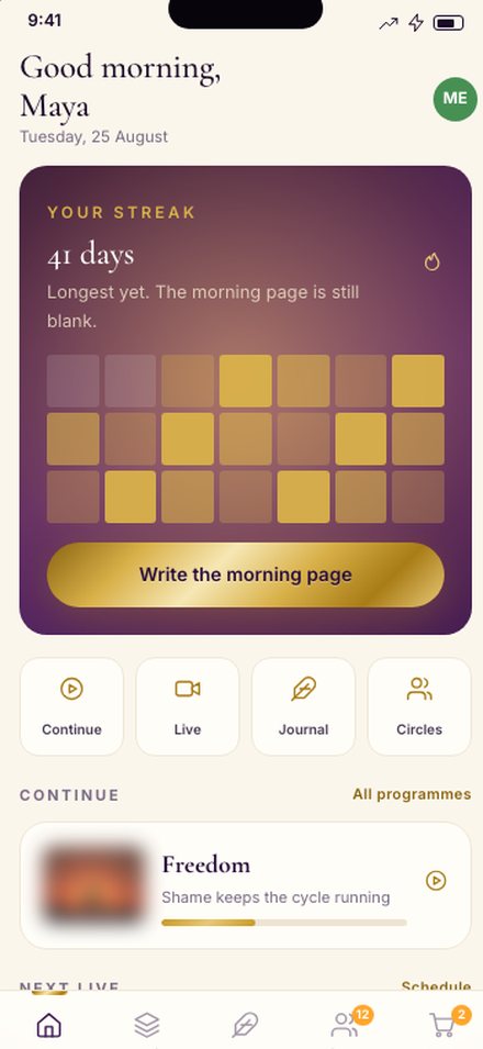 Commerce Platform Funding a Wellness Nonprofit mobile screen