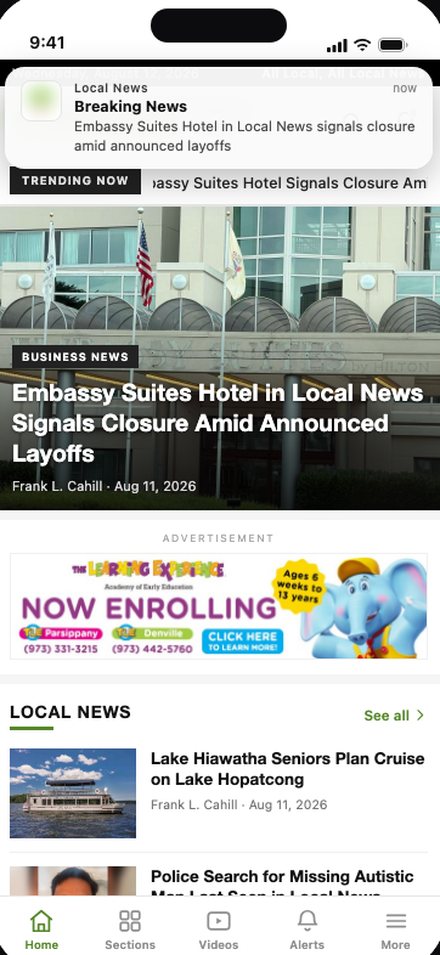 Mobile News App for a Regional Publisher mobile screen